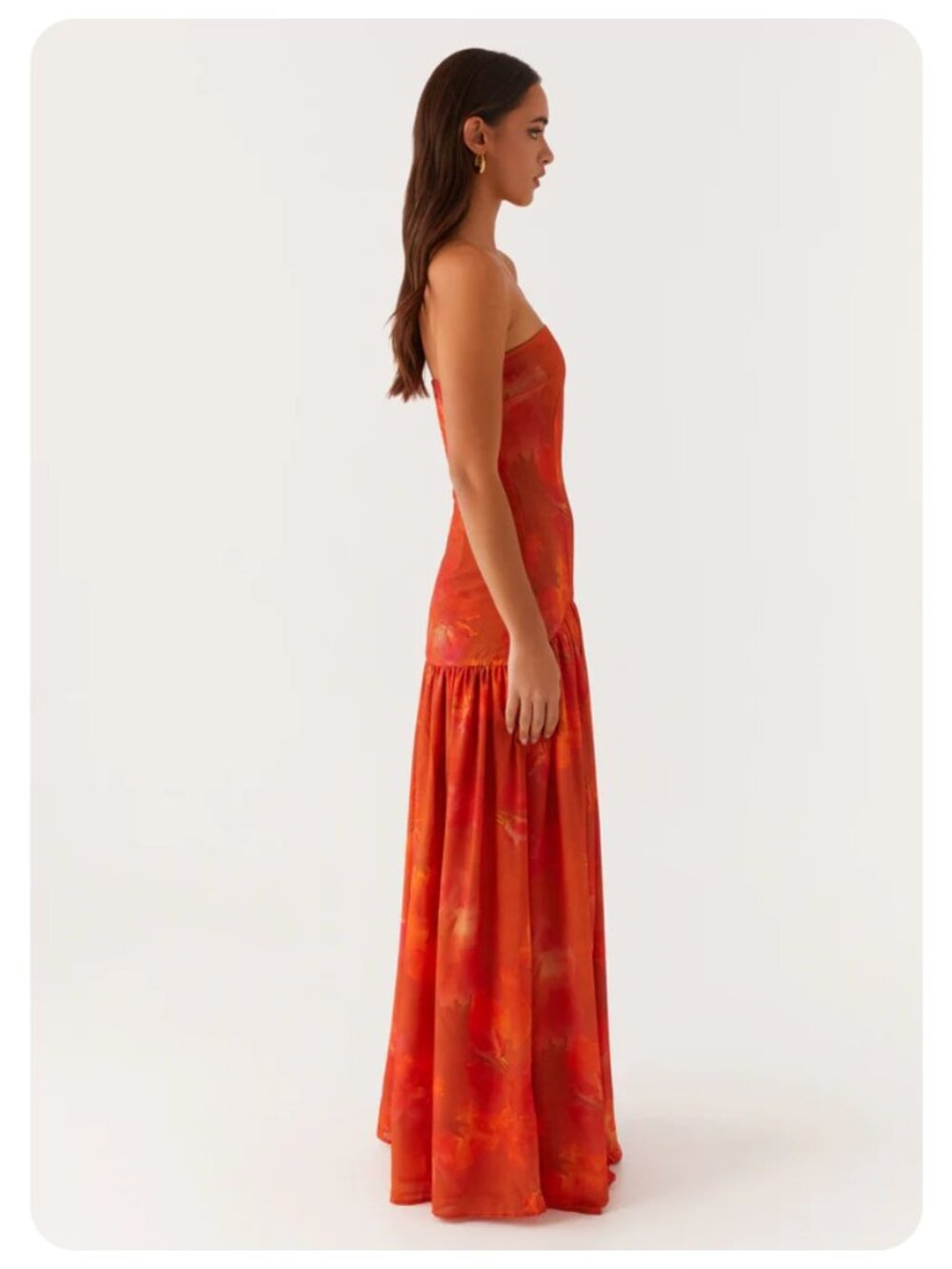 Peppermayo Eden Strapless Amber Maxi Dress sz US 0 - Picture 2 of 11